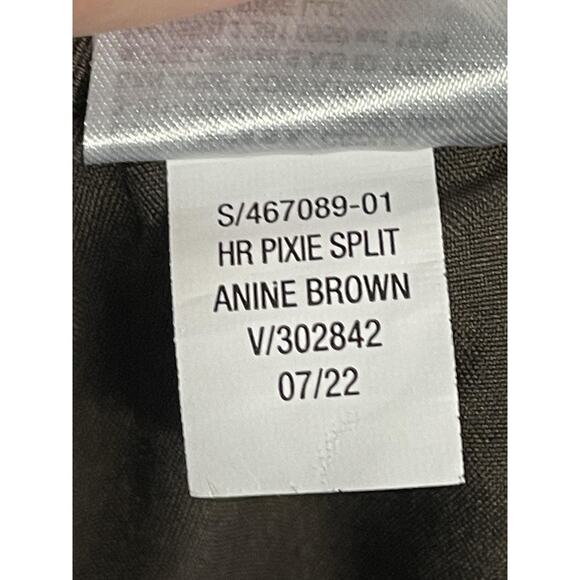 Old Navy Pixie Pants Womens 12 Brown High Rise Split Hem Stretch Work Casual - Picture 13 of 13
